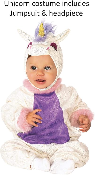 Costume Peluche Unicorno Arcobaleno Neonati Unisex