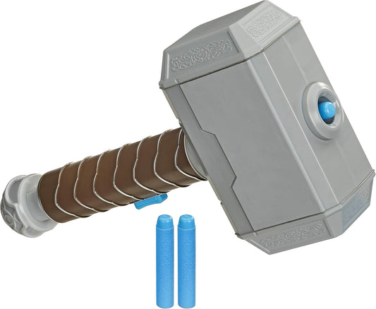 Martello Thor Nerf Power Moves Originale Marvel con Due Proiettili Hasbro
