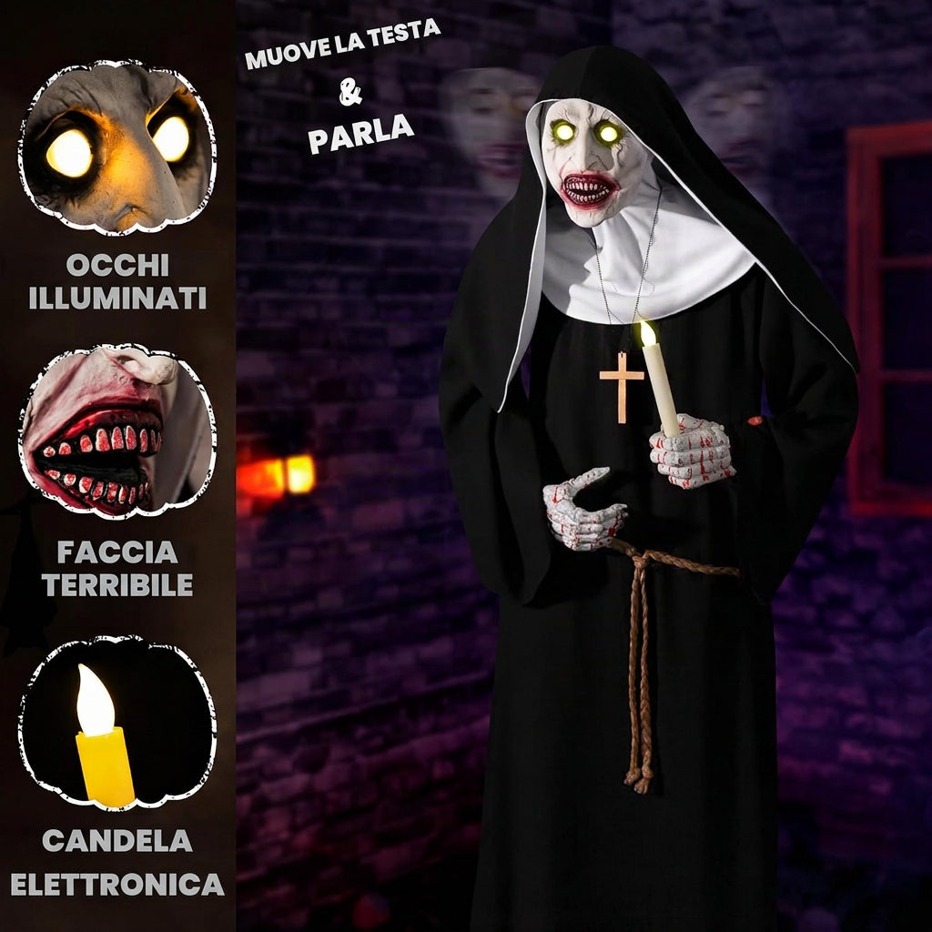 The Nun Valak Suora Horror con Luce Suono e Movimento Animatronica 1,83m
