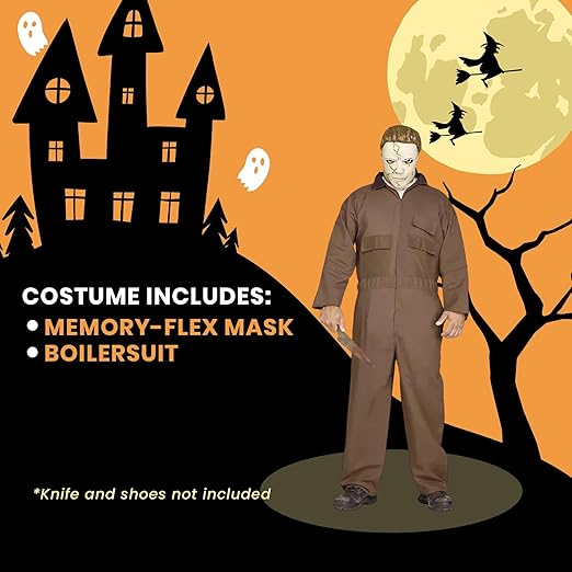 Costume Michael Myers Adulto Originale Maschera e Tuta Halloween