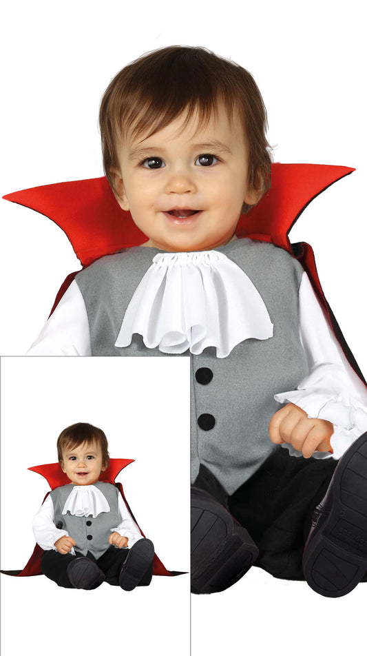 Costume Vampiro con Camisa, Capa, Chaleco, Pantalon e Pechera 1