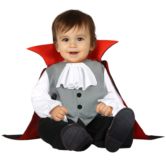 Costume Vampiro con Camisa, Capa, Chaleco, Pantalon e Pechera 3