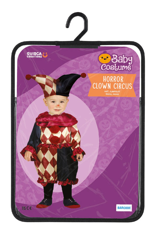 Costume Clown del Circo con Gorro e Mono 4