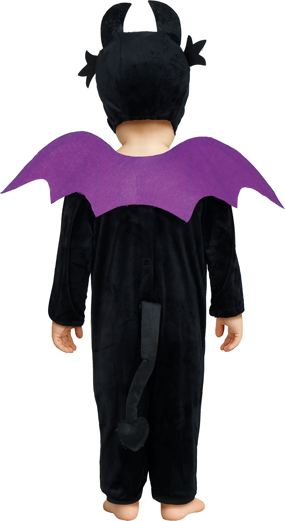 Costume Drago Nero con Ala, Capucha, Cola e Mono 4