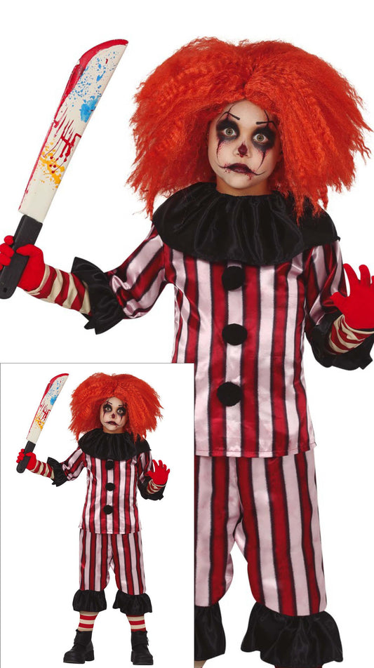 Costume Clown Boy con Camisa e Pantalon 1