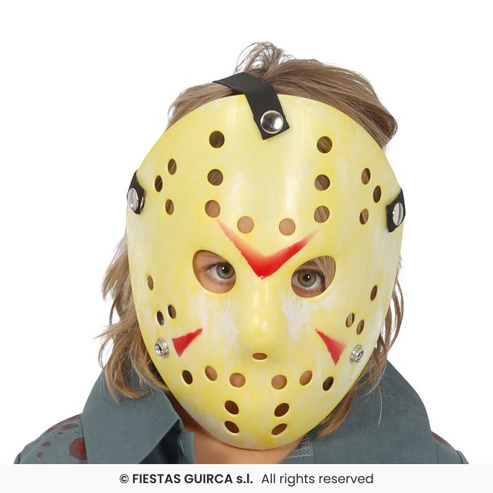 Costume Jason Venerdi 13 Tuta Meccanico Bambino con Maschera Hockey Horror