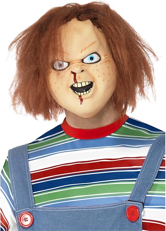 Maschera in Lattice Chucky Bambola Assassina Originale Intera con Parrucca