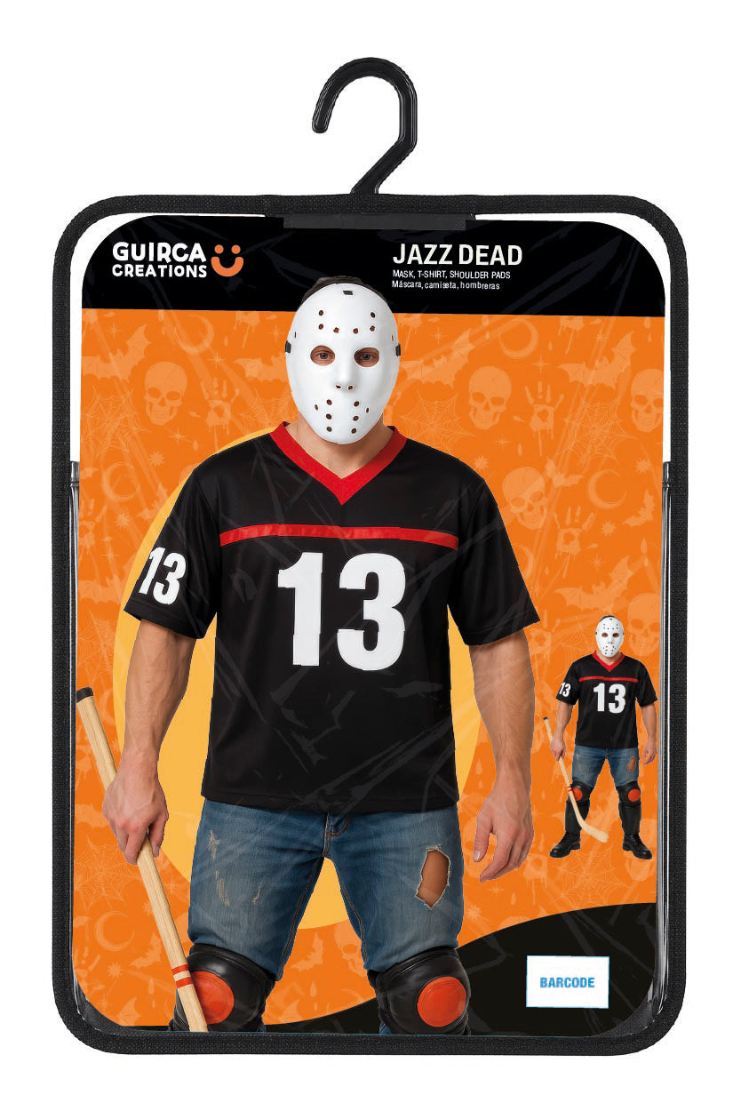 Costume Uomo Jason Adulto Hockey Con Maschera Rigida Venerdi 13