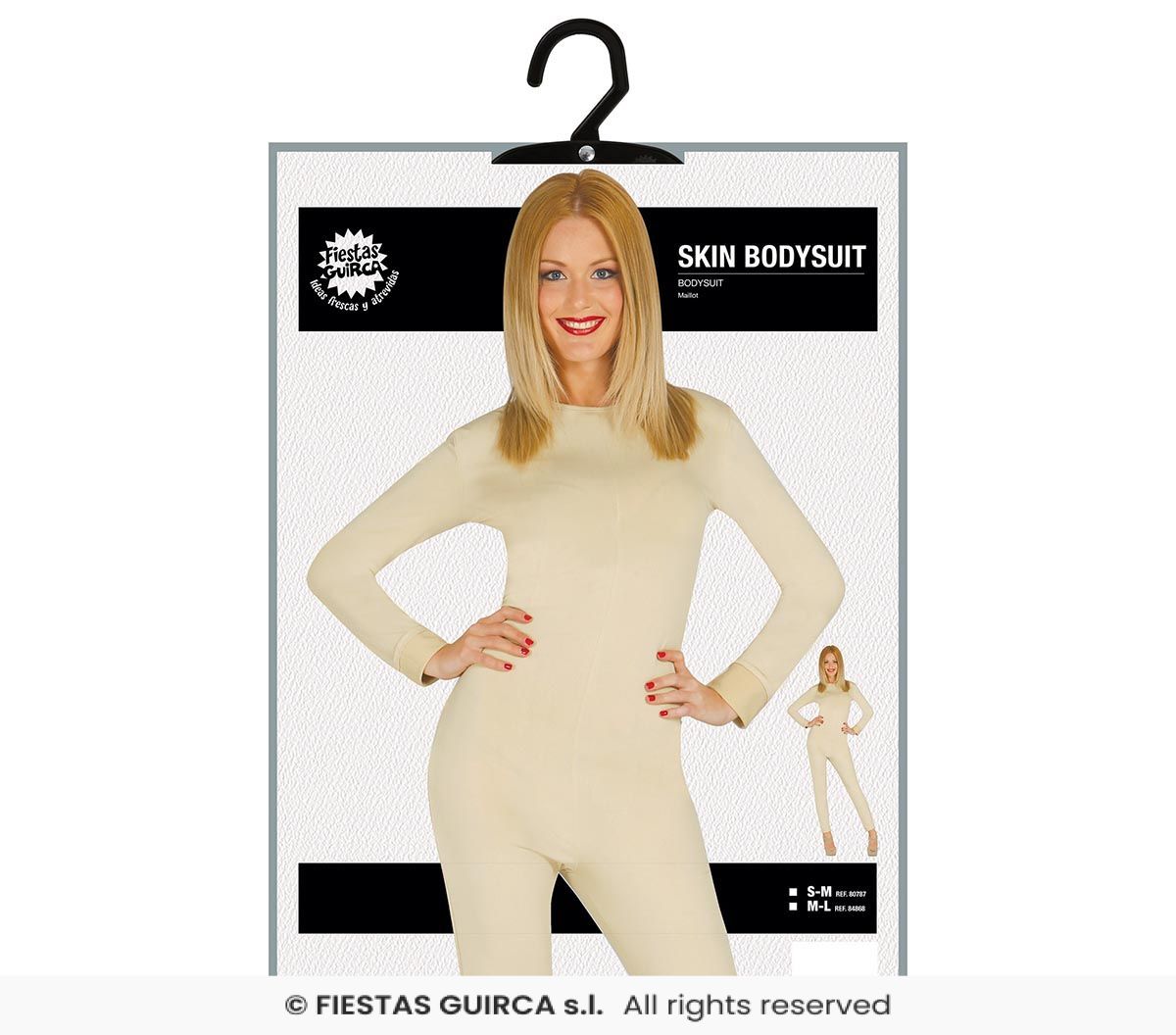 Costume Donna Tuta Intera Color Carne Effetto Nudo