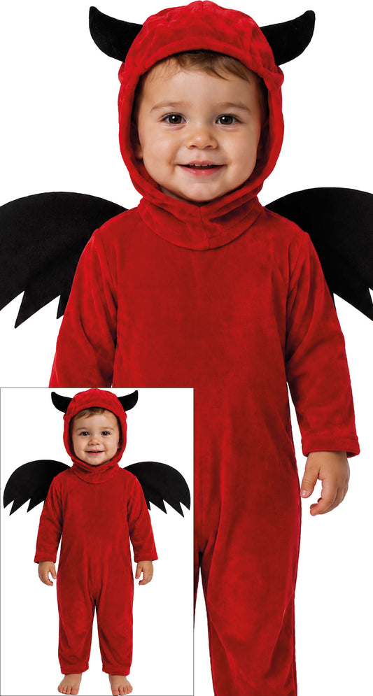 Costume Piccolo Demone con Ala, Capucha e Mono 1