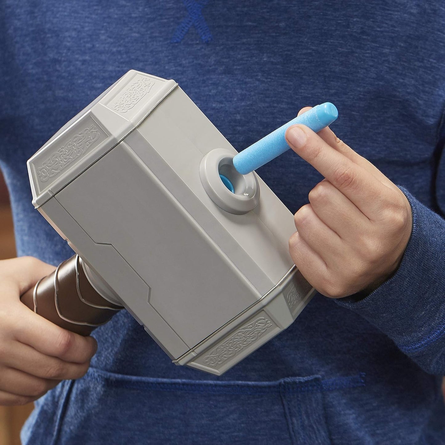 Martello Thor Nerf Power Moves Originale Marvel con Due Proiettili Hasbro