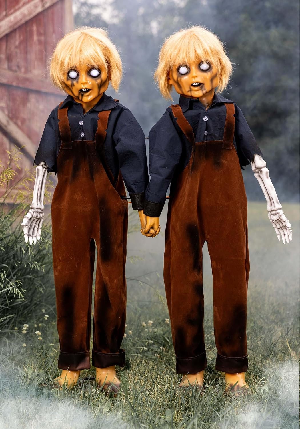 Gemelli Horror Animatronica con Suoni e Luci H 130 cm