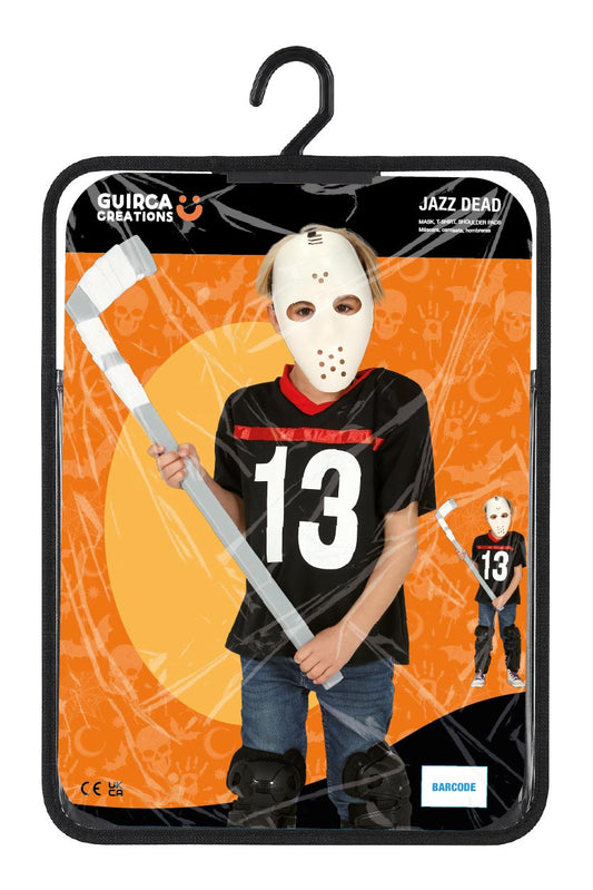 Costume Jazz Morto con Camiseta, Hombreras e Maschera 5
