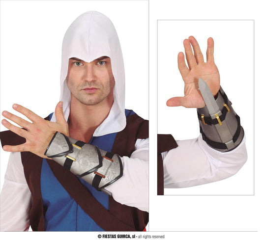 Bracciale con Lama Retrattile Assassin's Creed Crociato Mercenario Videogame