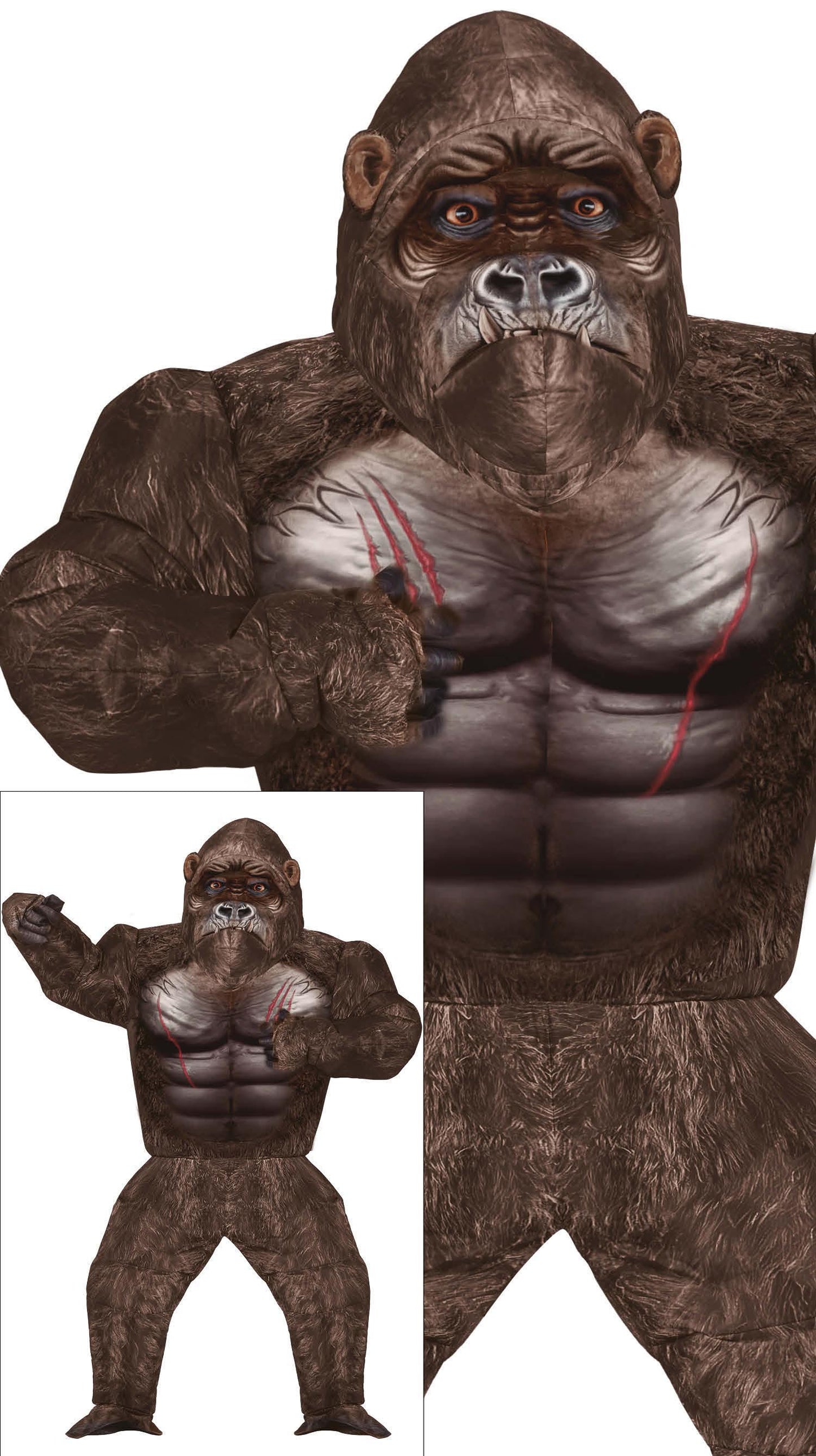 Costume Big Kong con Inflatore e Traje 1