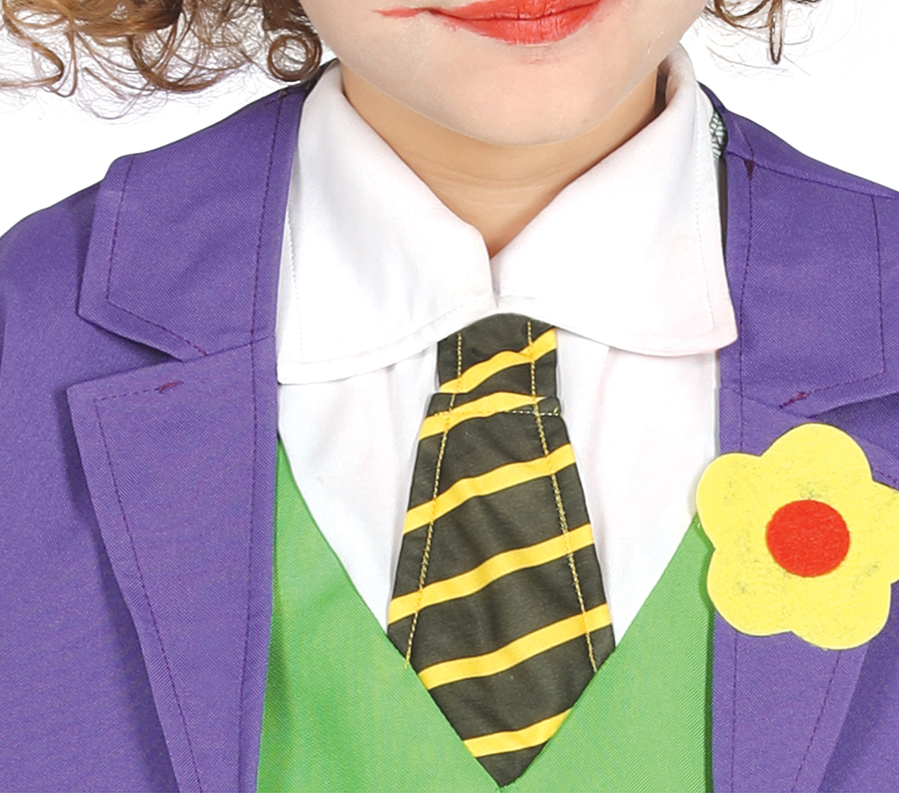 Costume Buffone con Camisa, Chaleco, Corbata e Gabardina 5