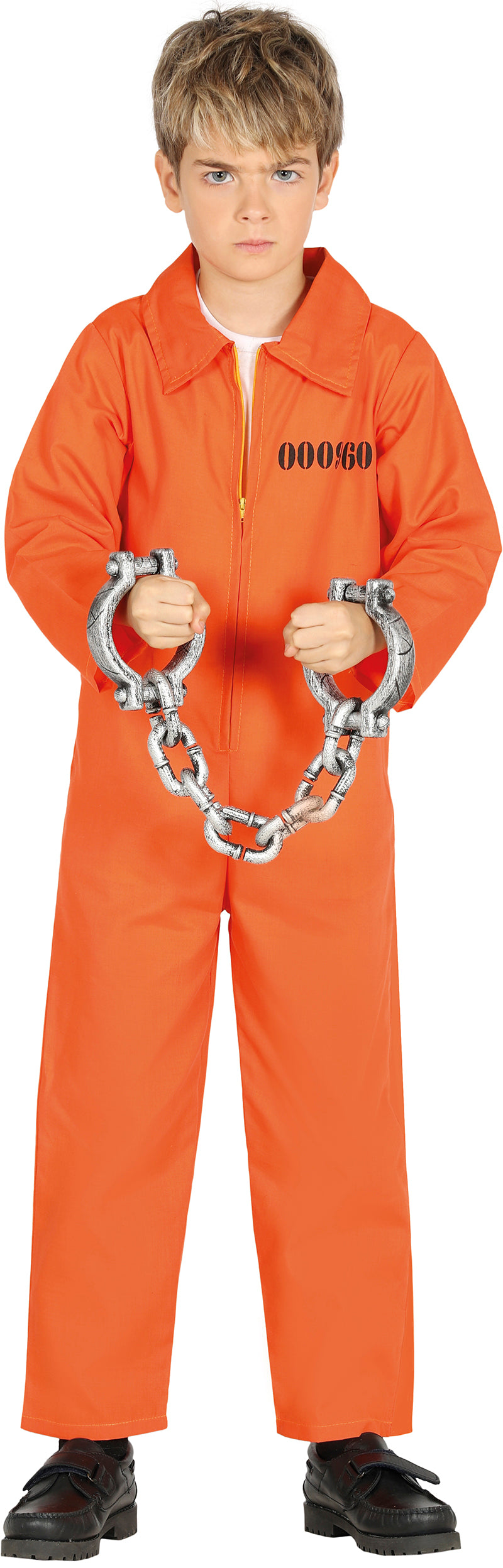 Costume Detenuto Carcere Horror Tuta Carcerato Arancione con ZIp Hannibal  3