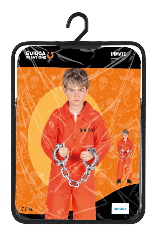 Costume Detenuto Carcere Horror Tuta Carcerato Arancione con ZIp Hannibal  5