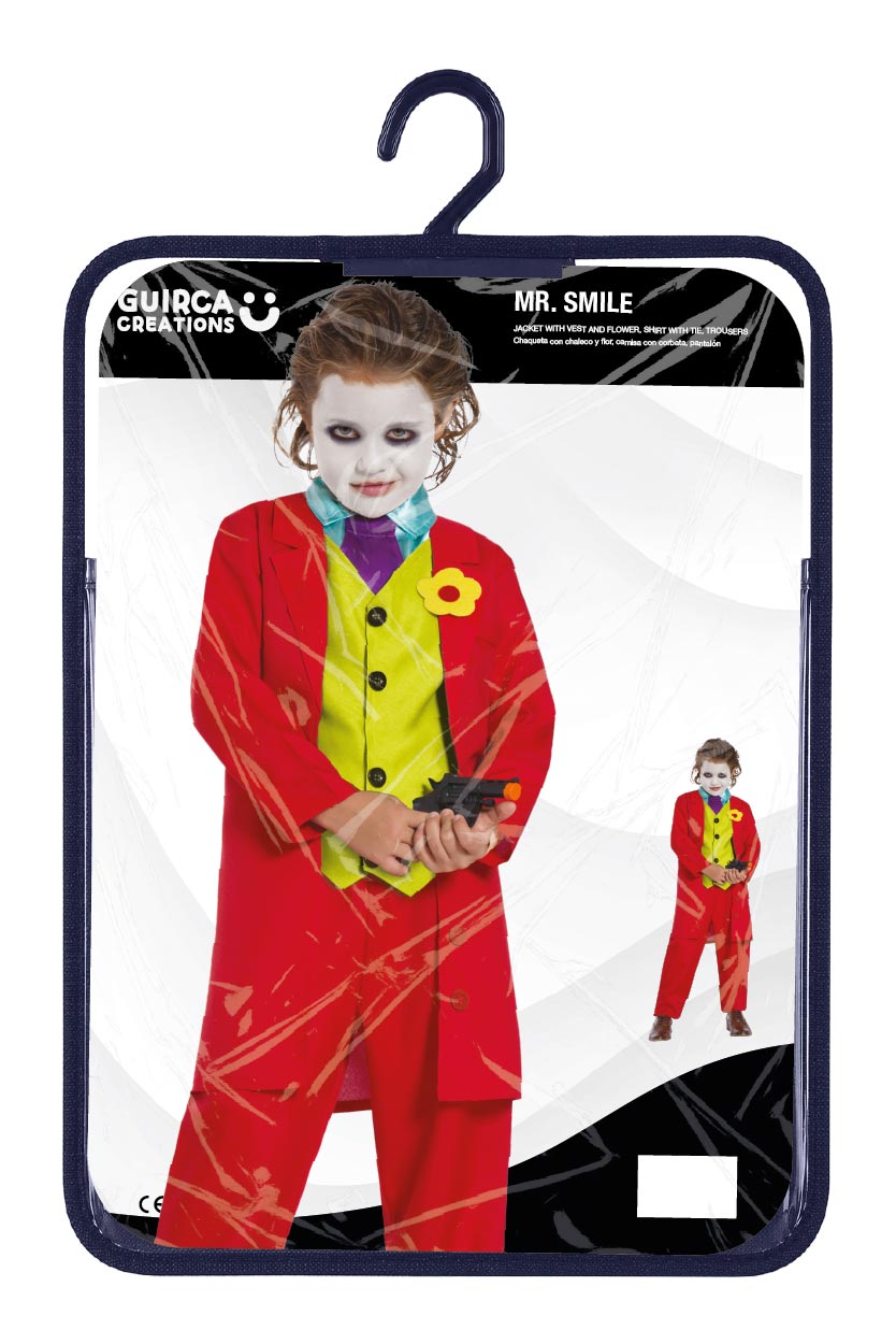 Costume Mr Smile con Camiseta, Chaleco, Chaqueta, Corbata e Pantalon 5