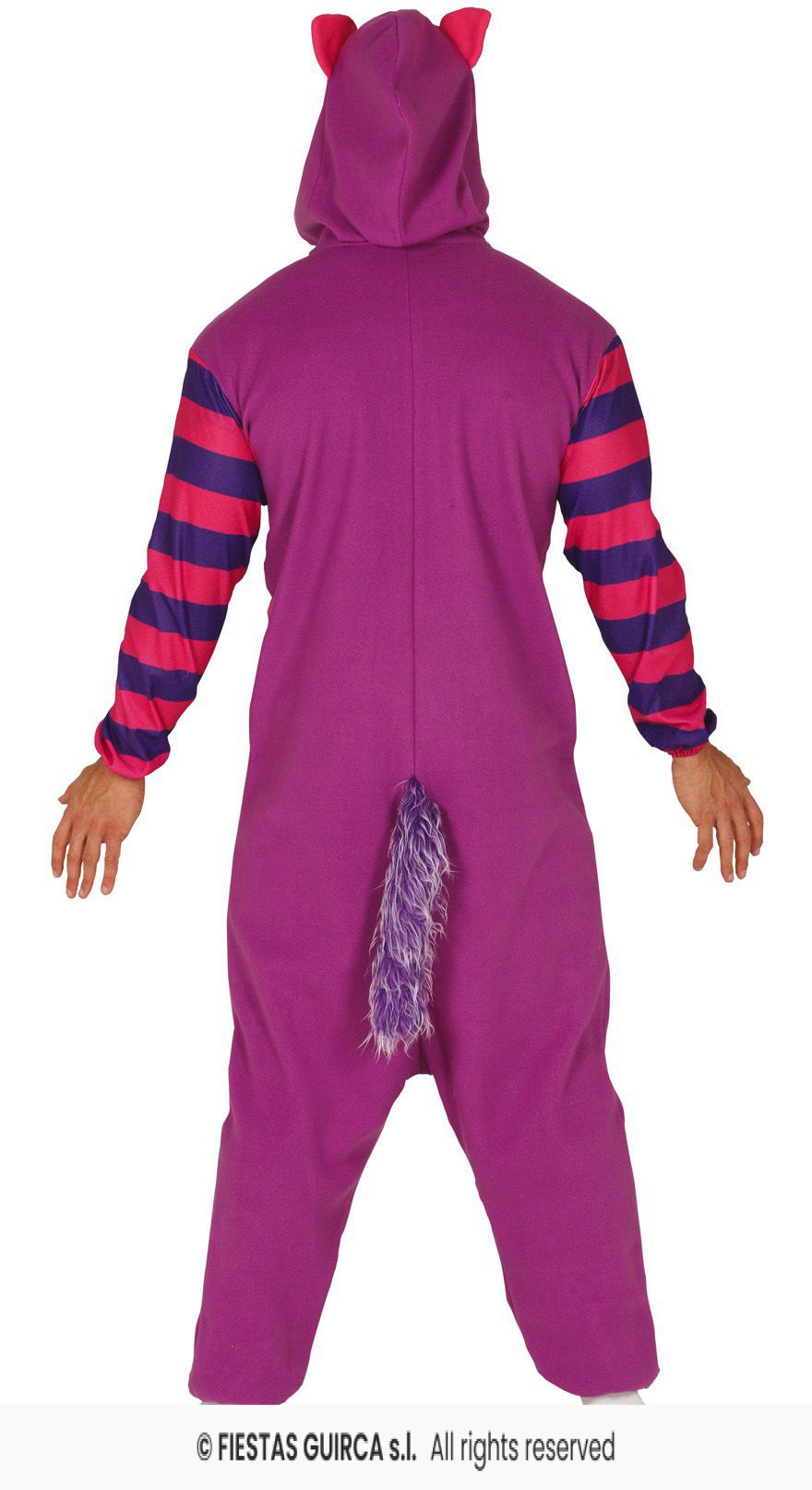 Costume Tuta Intera Pigiama Adulto Stregatto Alice Nel Paese Delle Meraviglie