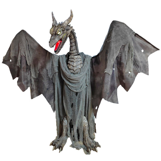 Drago Alato Horror con Luce Suono e Movimento Animatronica alto 1,90m
