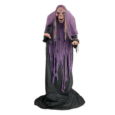Mostro Morte Viola Horror con Luce Suono e Movimento Animatronica alto 1,8m