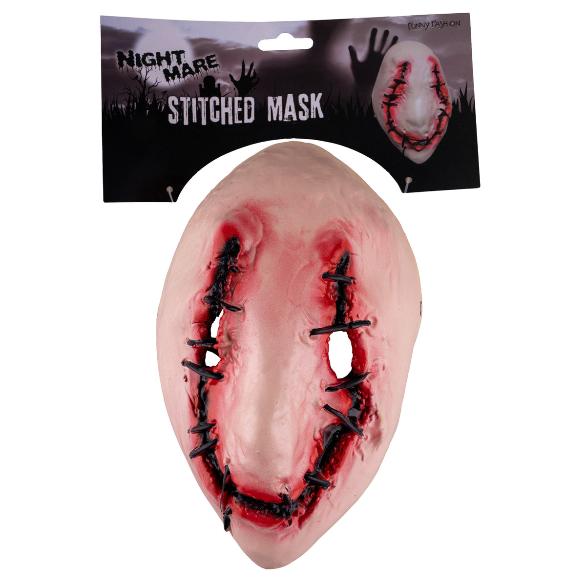 Maschera in Lattice Con Punti di Sutura Horror Halloween