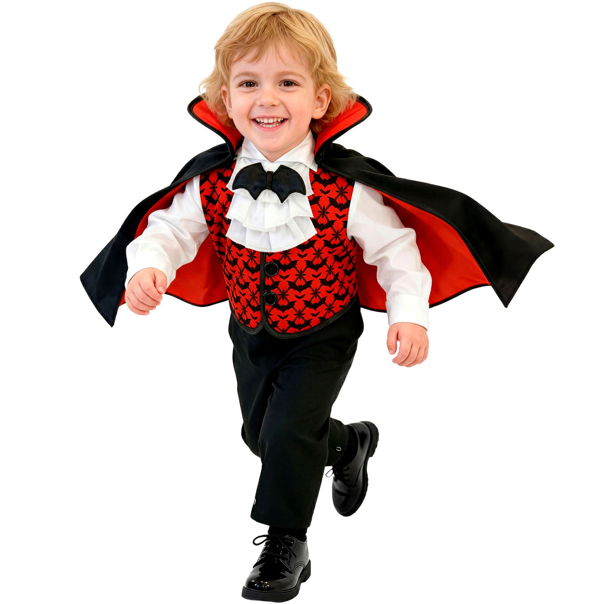 Costume Neonato Vampiro Tuta con Mantello Horror Halloween