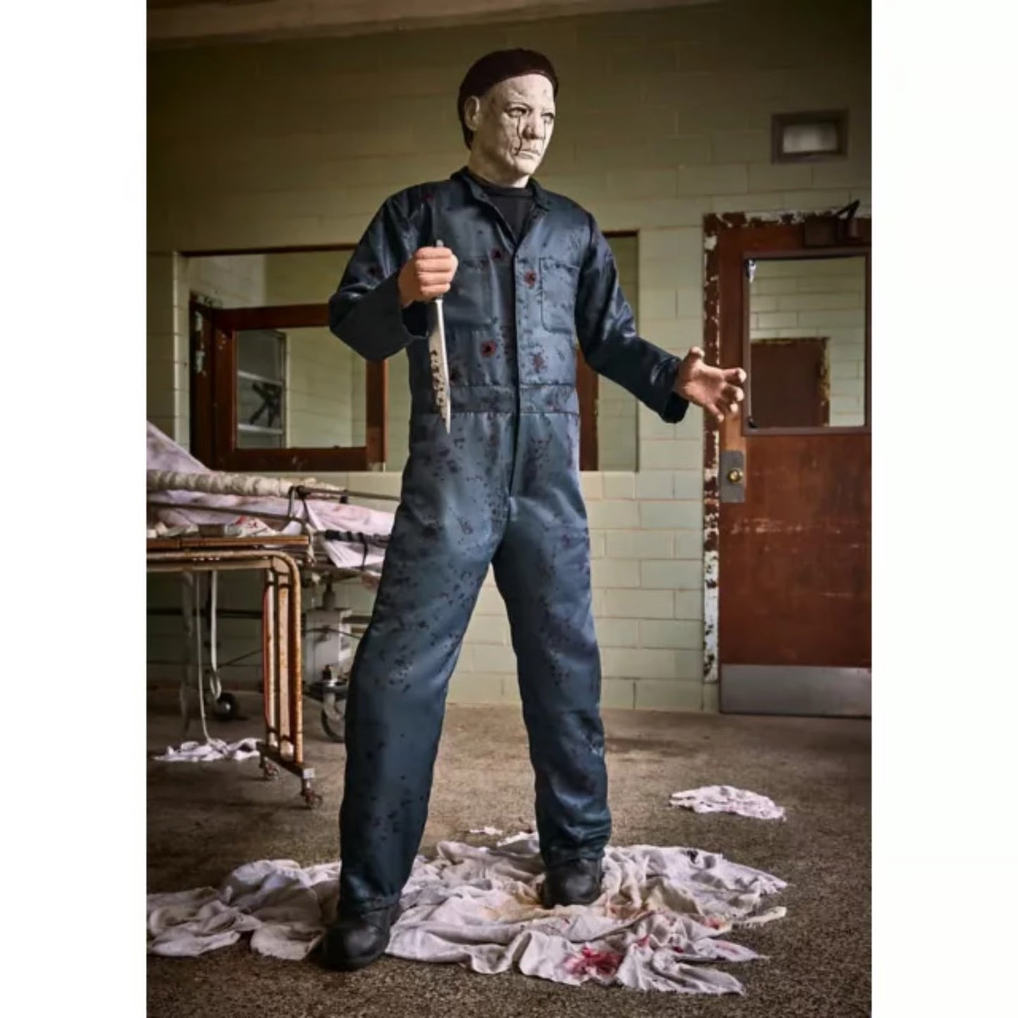 Michael Myers Deluxe Animatronica Originale Spirit Halloween Halloween con Suono e Movimento Horror alto 1,82m