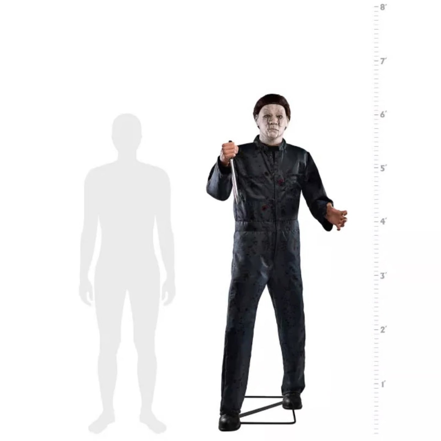 Michael Myers Deluxe Animatronica Originale Spirit Halloween Halloween con Suono e Movimento Horror alto 1,82m