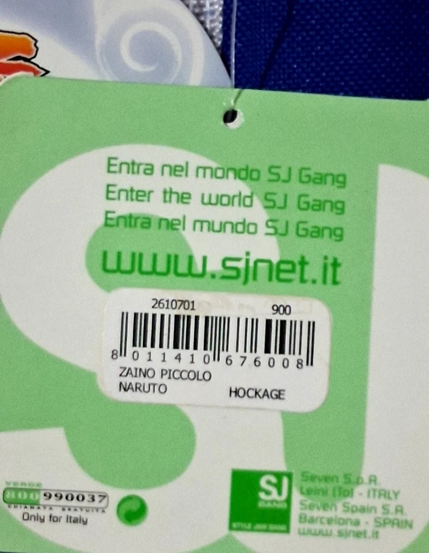 Zainetto Scuola Naruto Manga Asilo e Tempo Libero cm 30x25x8 Originale SJ Gang