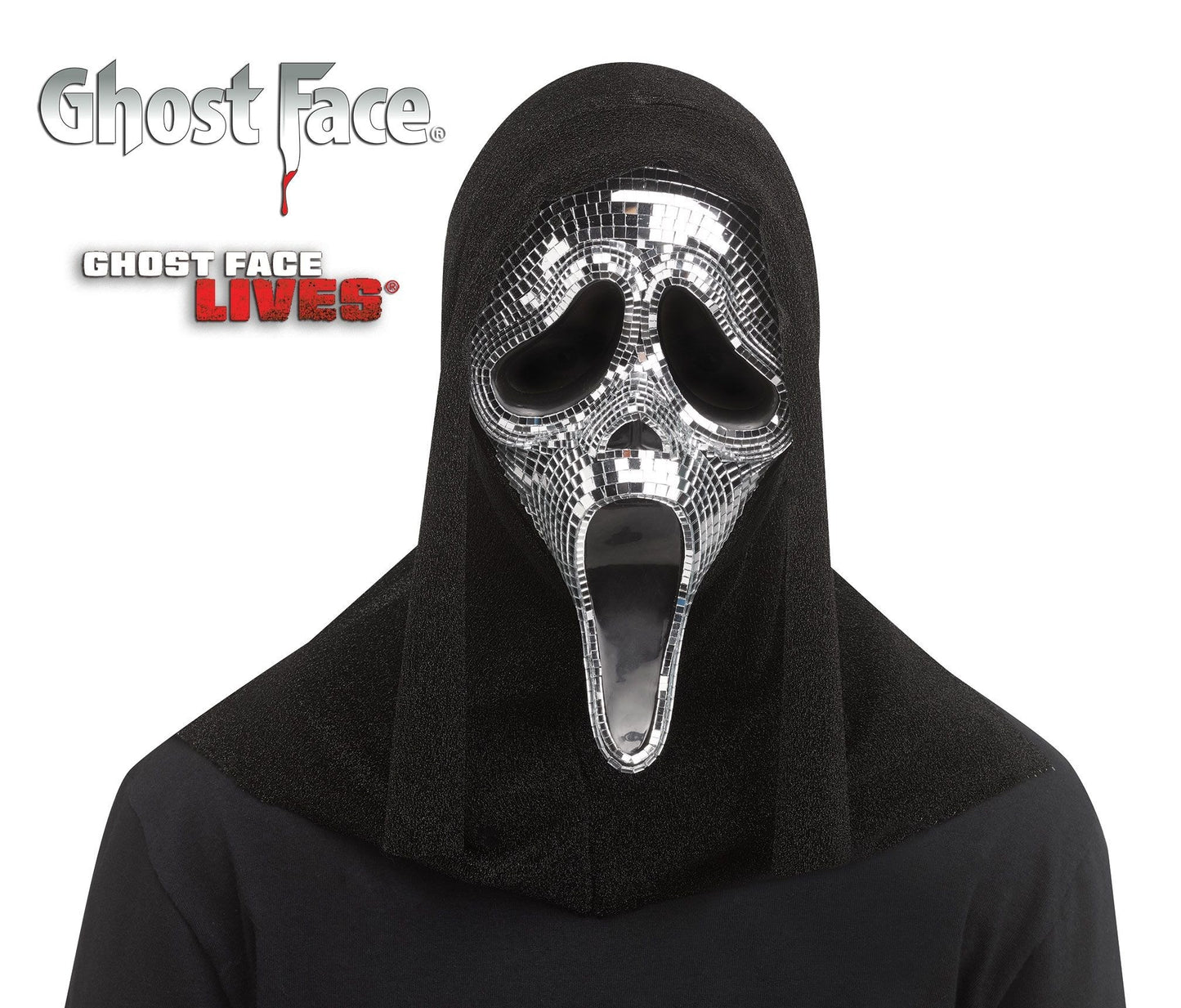 Maschera Ghost Face Scream Disco Originale Mirror Specchiata Silver