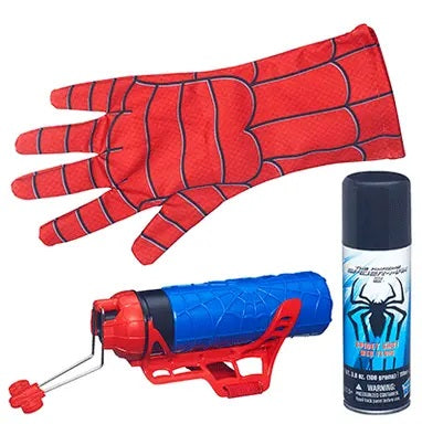 Guanto Spiderman Spara Ragnatele Filanti o Acqua Due in Uno Originale Marvel Hasbro