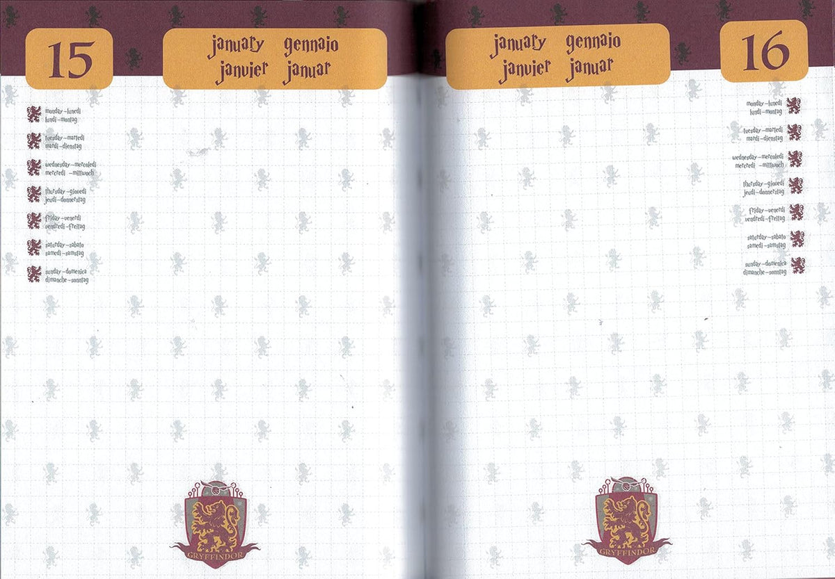 Diario Harry Potter Grifondoro Agenda Scuola Originale Wizarding World