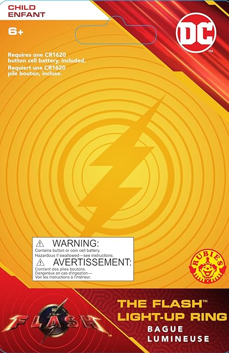 Anello Luminoso Flash Originale Supereroe DC Comic Justice League Bambino