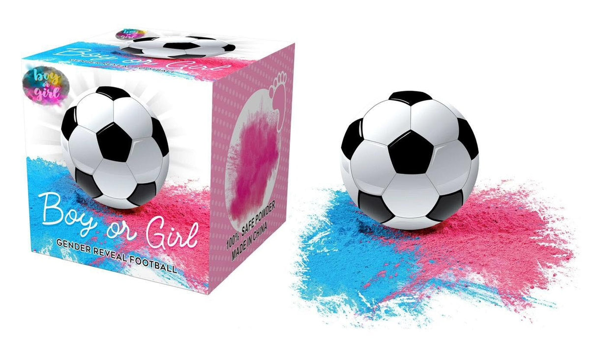 Palla da Calcio Boy or Girl Gender Reveal Maschio o Femmina Baby Shower 15cm