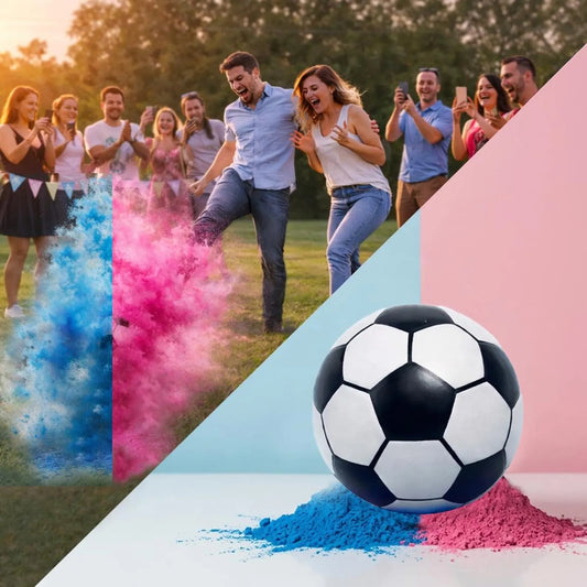 Palla da Calcio Boy or Girl Gender Reveal Maschio o Femmina Baby Shower 15cm