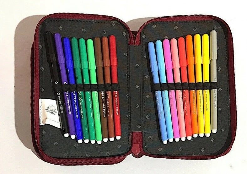 Astuccio 3 Zip Harry Potter Originale Wizarding World Completo 45 Pezzi Giotto