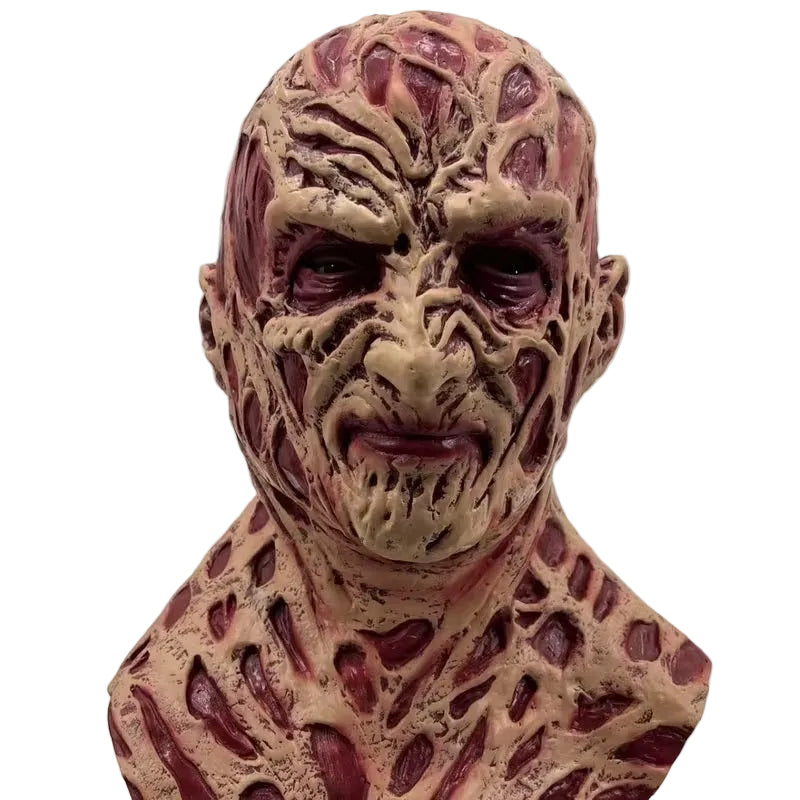 Maschera Freddy Krueger in Lattice Intera con Collo Horror Nightmare on Elmet Street