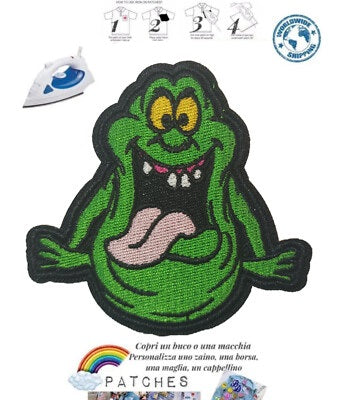 Patch Ghostbusters Toppa Ricamabile Termoadesiva Ricamo per Maglie e Tessuti