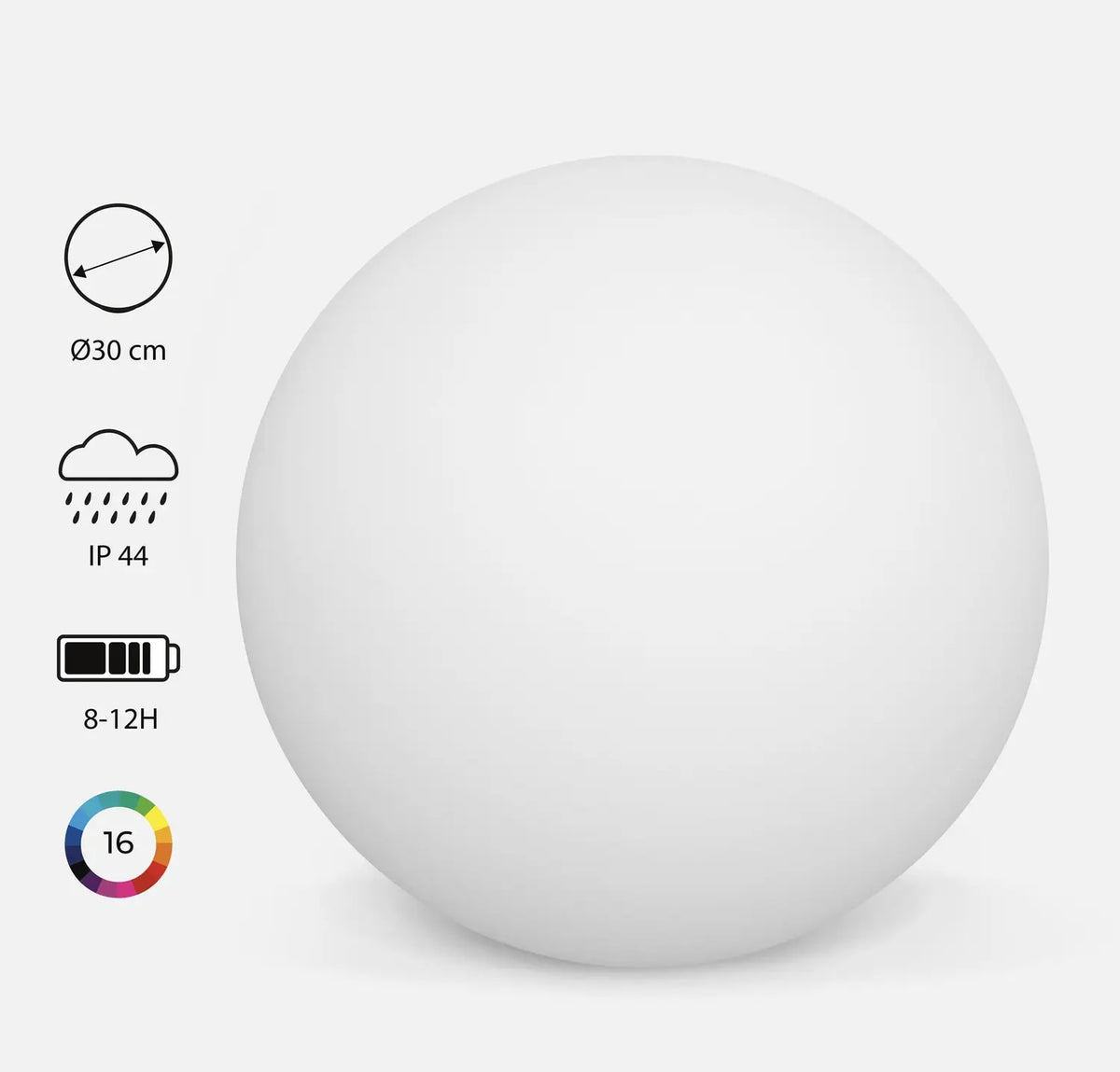 sfera led ricaricabile