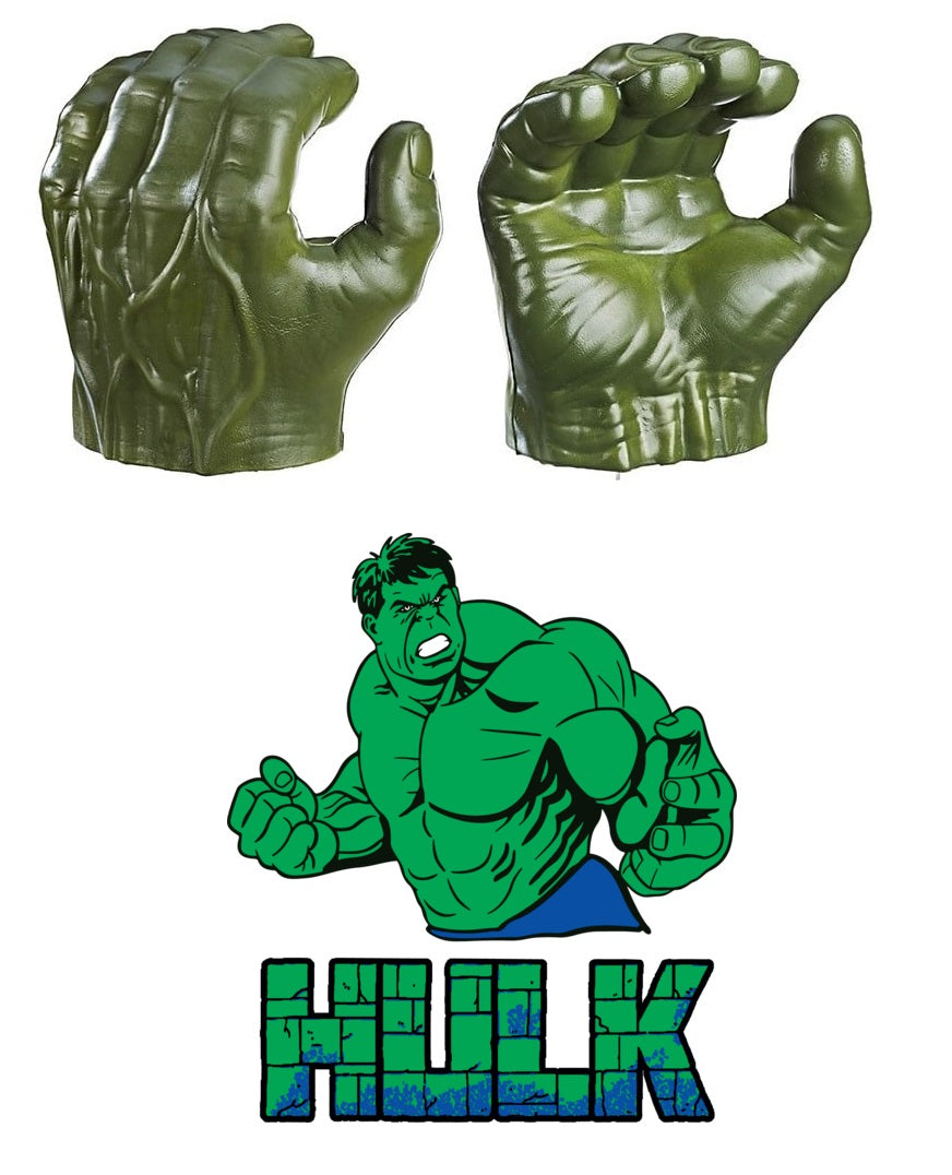 Ultra Guanti Hulk in Foam Spugna Verde Orignale Supereroe Avengers Marvel