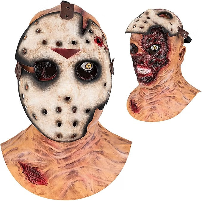 Maschera Jason Venerdi 13 Lattice Intera e Maschera Hockey 2 in 1 Halloween Horror