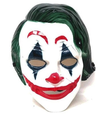 Maschera Joker Rigida con Elastico Clown Pazzo DC Comic