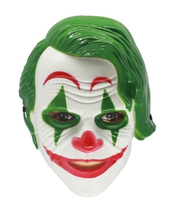 Maschera Joker Rigida con Elastico Clown Pazzo DC Comic