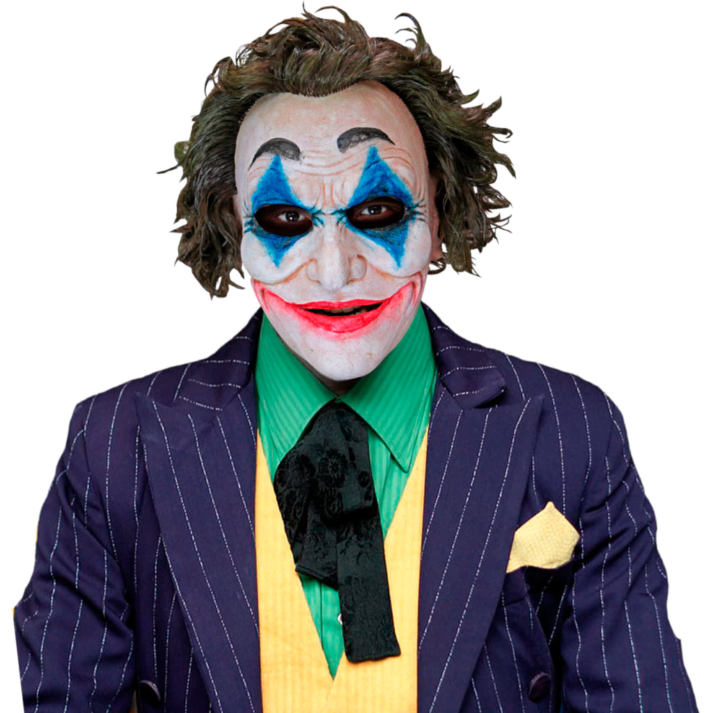 Maschera Joker in Lattice Morbido Intera con Capelli Sintetici Verdi Perfect Fit Extra Confort