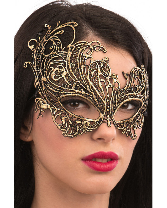 maschera elegante oro