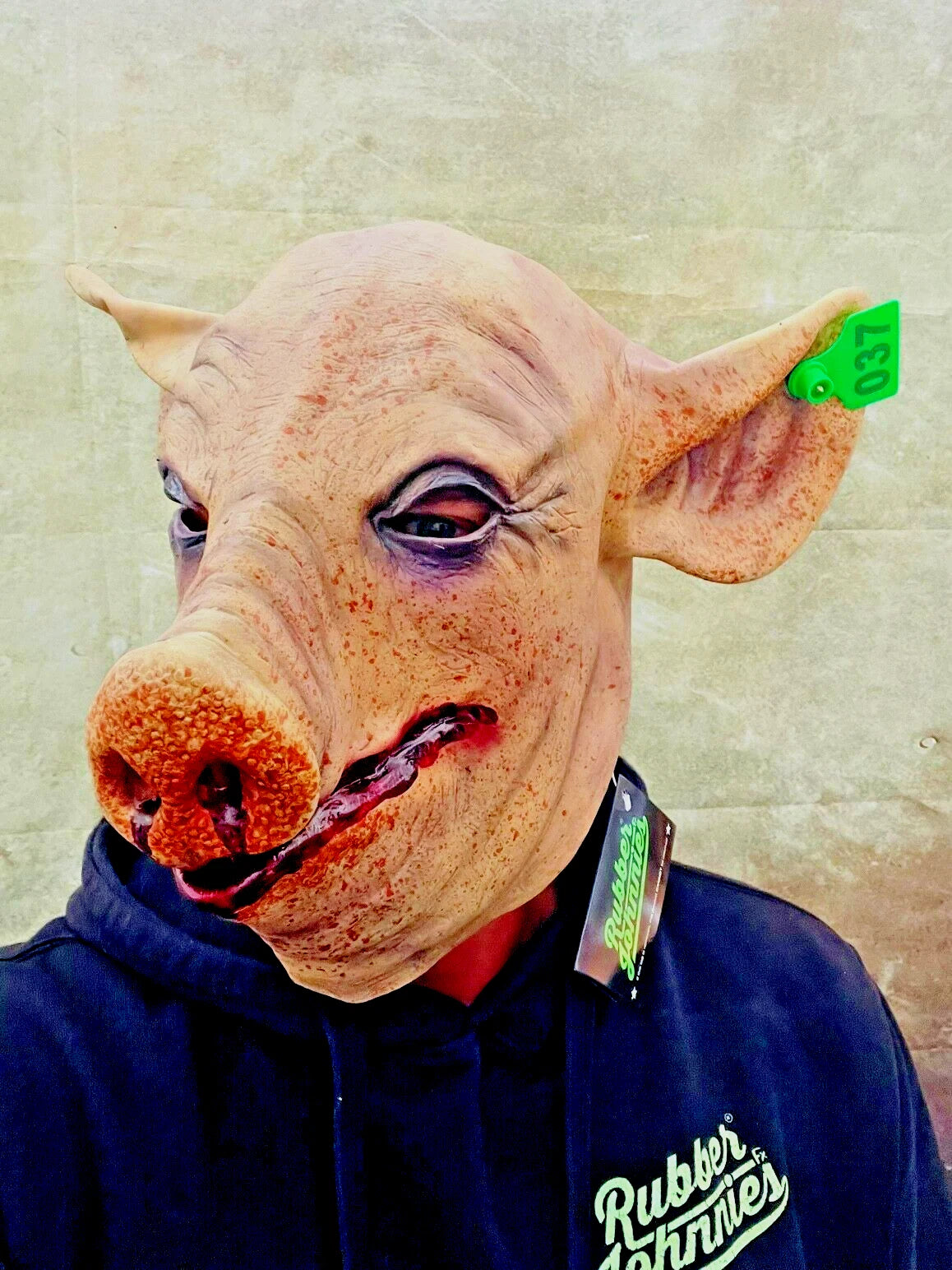 Maschera Lattice Maiale Decapitato Adulto Il Macellaio Malvagio Halloween