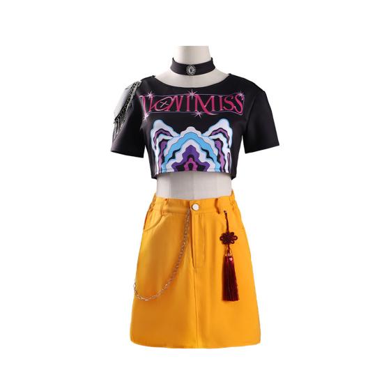 Costume Deluxe Kpop Huntrix Demon Hunters Mira con Accessori e Gioielli