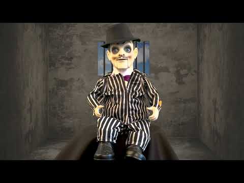 Marionetta Horror con Luce Suono e Movimento Animatronica 35,5cm